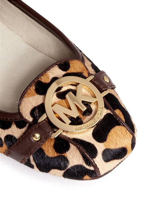 michael kors leopard flats|michael kors flats for women.